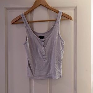 lilac tank top cropped ripped, with adjustable buttons